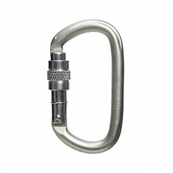 Карабин овал стальной люкс с муфтой (Keylock)